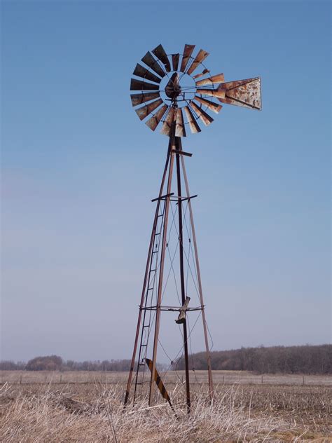 An Old Farm Windmill In Henry County Illinois Farm Windmill Old