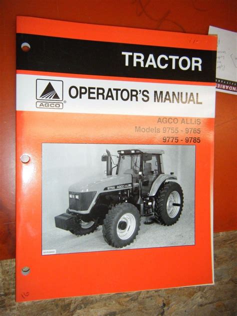 Up To 1998 Agco Allis Tractor Models 9755 9785 Original Factory