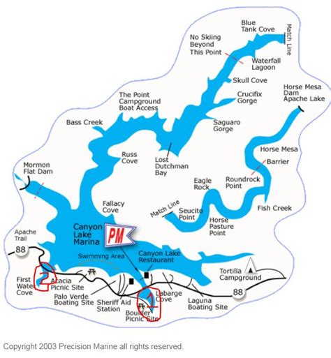 Canyon Lake Az Map Dakota Map