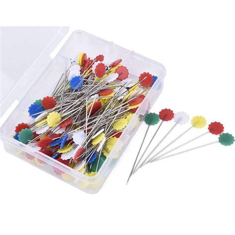 500 Pcs Flat Button And Flower Head Pinsstraight Pins Quilting Pins