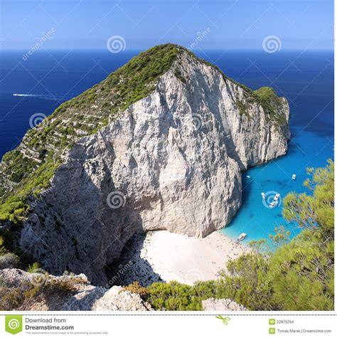 Famous Navagio Beach Zakynthos Greece Stock Photo Image Of Boat Season 22875264