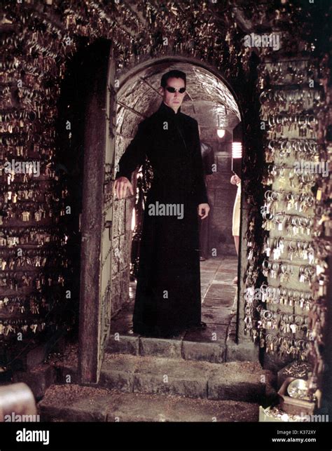 The Matrix Reloaded Keanu Reeves A Warner Bros Film Date 2003 Stock