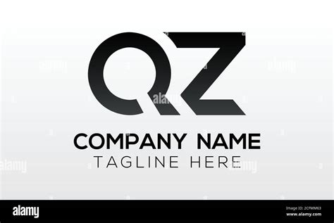 Initial Letter Qz Logo Design With Modern Business Typography Vector