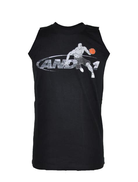 And1 Retro Sleeveless T Shirt Black Basketball