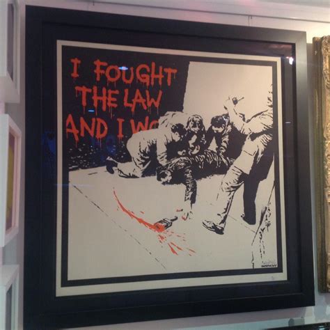 Accompanied by a pest control certificate of authenticity it is identified as an original work from a series. Banksy I Fought The Law Rare Signed Of Only 150 Original ...
