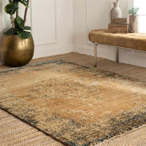 Nuloom 8 X 10 Brown Indoor Distressedoverdyed Vintage Area Rug In The