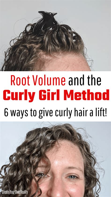 Use a hair straightener on clean hair, and curl sections of your hair starting from. How to Get Root Volume with Curly Hair | The Curly Girl ...