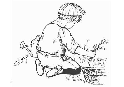 Auch beim arbeiten im garten gilt: Malvorlage im Garten arbeiten - Kostenlose Ausmalbilder ...