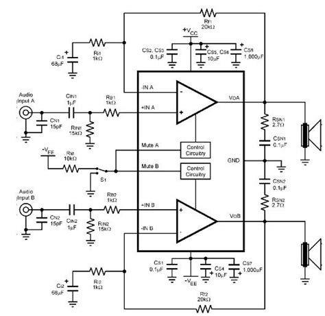 An Electronic Circuit Diagram Showing The Components