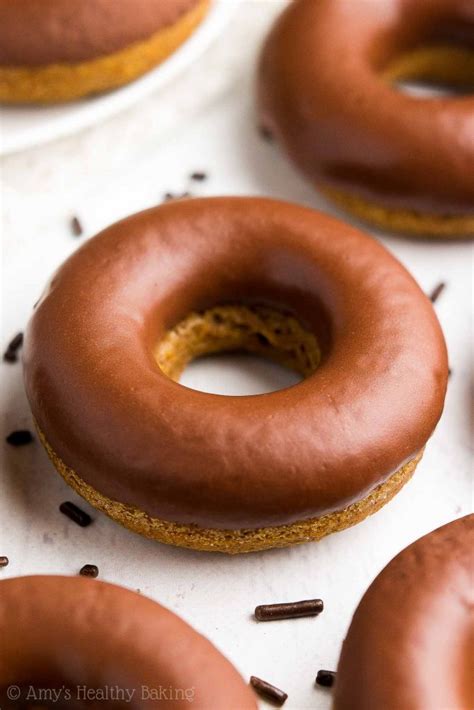 Healthy Pumpkin Donuts With Chocolate Glaze Amys Healthy Baking