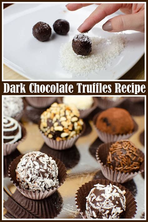 Dark Chocolate Truffles Recipe Truffle Recipe Chocolate Delicious