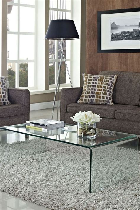 This round end table is scaled to fit neatly. Willow Glass Coffee Table | Coffee table, Glass table ...