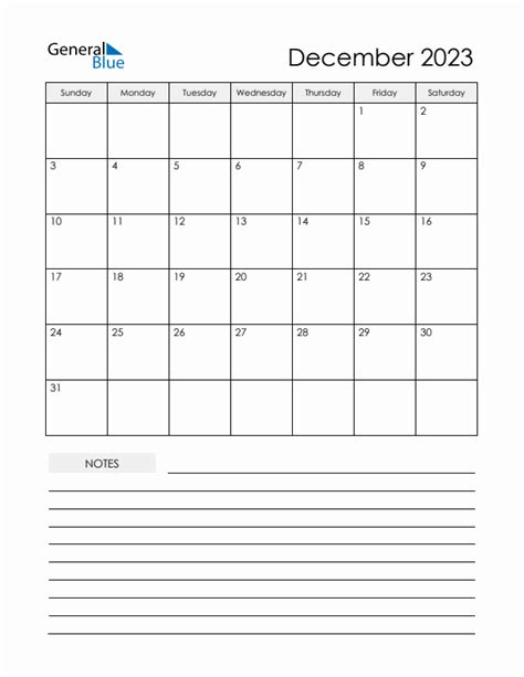 December 2023 Calendars Pdf Word Excel