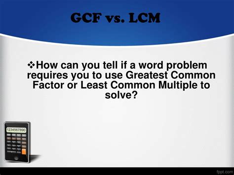The project is maintained at github.com/bfdw/gcf. PPT - Real-Life Application of GCF and LCM PowerPoint Presentation, free download - ID:6901003