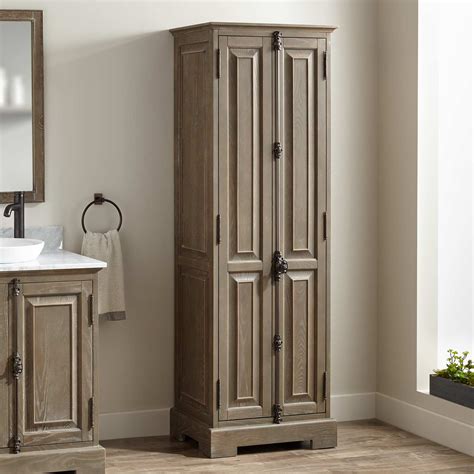 Pickup, delivery & in stores. Chelles Bathroom Linen Storage Cabinet - Gray Wash - Bathroom