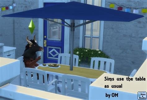 Rectangular Patio Umbrella By Om At Sims 4 Studio Sims 4 Updates