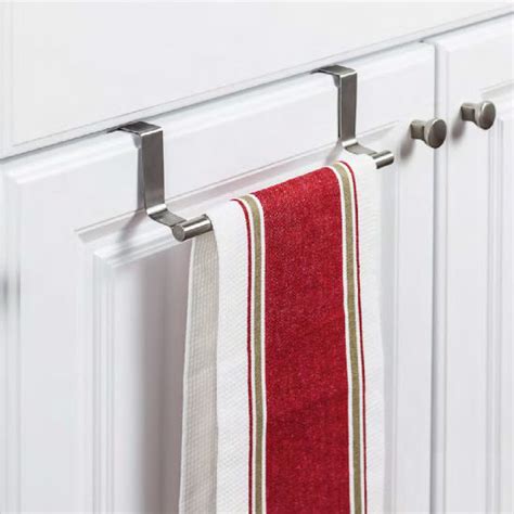 Over The Door Towel Bar With Stainless Steel Finish Measuring 9 34w