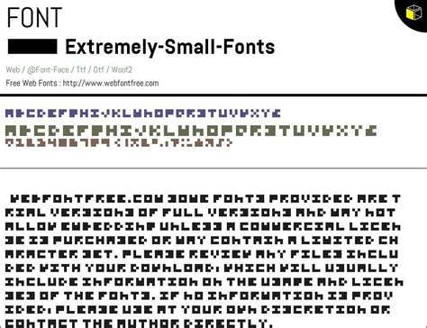 Extremely Small Fonts Regular Fonts Downloads Webfontfreecom