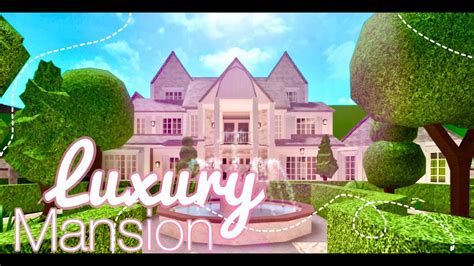 Bloxburg Blush Modern Mansion House Build Youtube Mega Mansions My