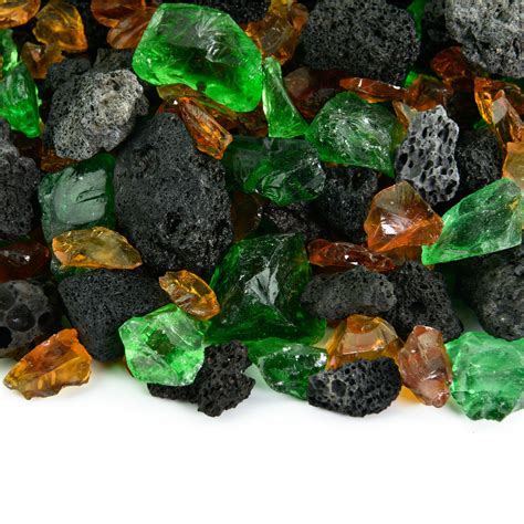 Check spelling or type a new query. Kilauea Forest Fire Pit Glass & Lava Rock Blend | 3/8"-3/4 ...