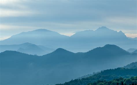 Download Nature Mist Fog Horizon Sunrise Wallpaper 3840x2400 4k
