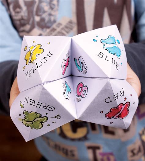 How To Paper Fortune Teller Printable With Funny Fortunes Fortune
