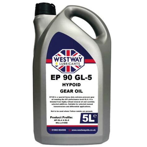Hypoid Gear Oil Ep90 Gl 5 Api Gl5 Ep 90 5 Litre 5l Ebay