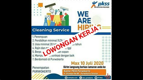 Sebanyak 2 lowongan kerja cleaning service medan dan yang berhubungan dengan loker cleaning service, rekrutmen cleaning service, peluang kerja cleaning service, peluang berkarir cleaning service, pekerjaan. Lowongan Kerja Cleaning Service PKSS Juli 2020 - YouTube