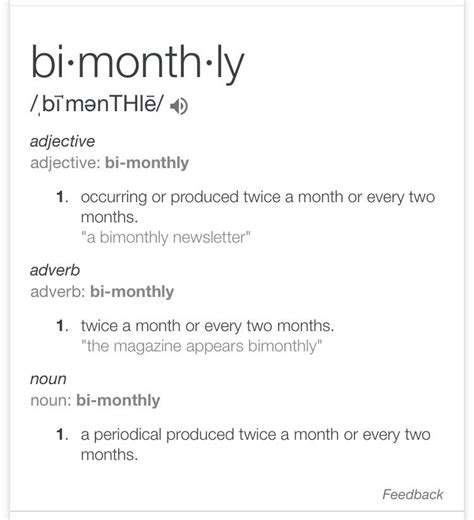 The Definition Of Bi Monthly Rmildlyinfuriating