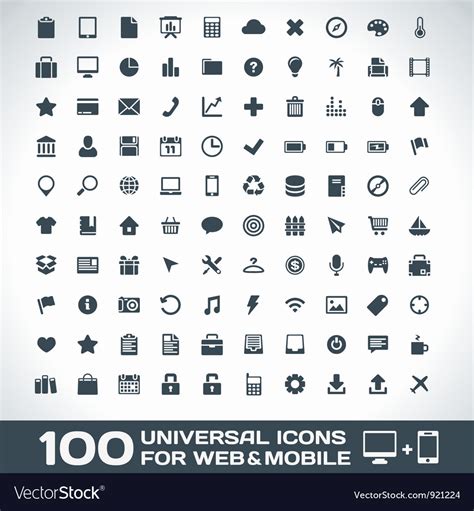 Download transparent phone vector png for free on pngkey.com. 100 Universal Icons For Web and Mobile Royalty Free Vector