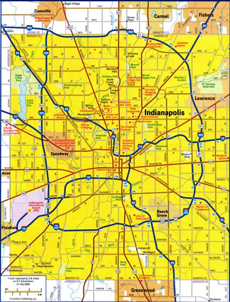 Detailed Indiana Road Map