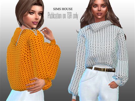 The Sims Resource Womens Chunky Knit Sweater With Zip Neck