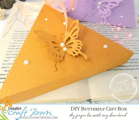 25 gift box templates are collected for any of your needs. DIY Butterfly Gift Box with instant SVG download - Pazzles ...