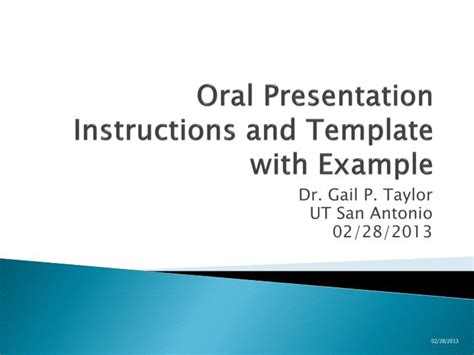 Ppt Oral Presentation Instructions And Template With Example