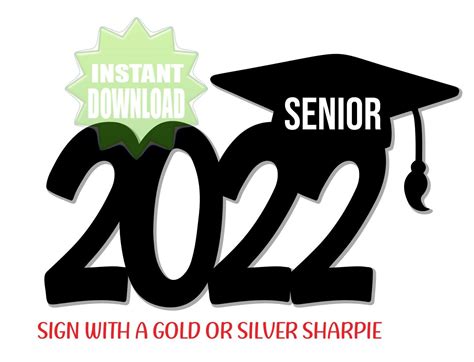 2022 Senior Grad Sign Glowforge Laser File Digital Download Etsy