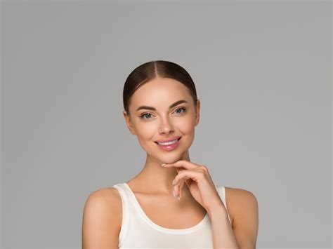 Premium Photo Beautiful Skin Face Woman Natural Make Up Healthy Skin