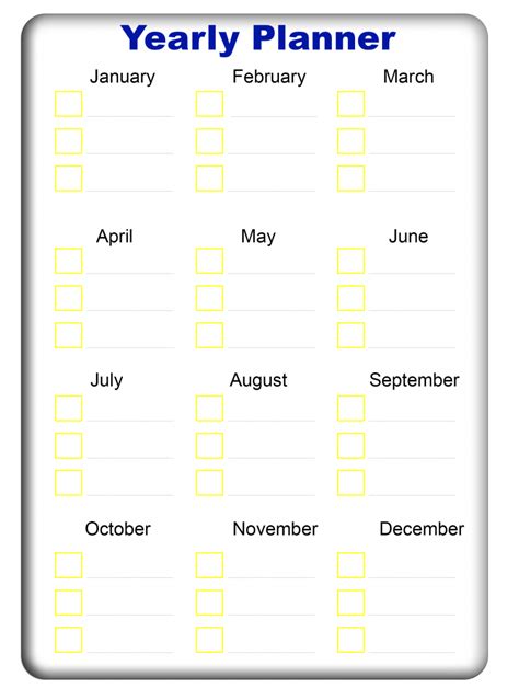 A year planner calendar excel template download for 2020. 4+ Free Yearly Planner Templates 2020 {PDF, Excel, Word ...