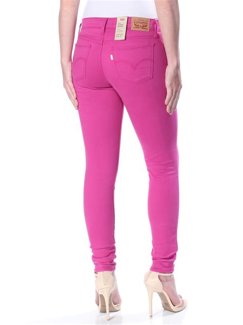 Levis 59 Womens New 1396 Pink Super Skinny Jeans 26 Waist Bb Ebay