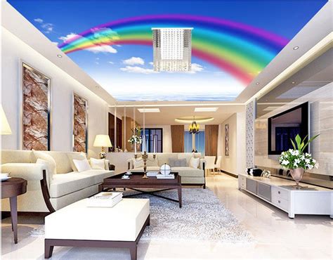 Argentinian firm efeeme arquitectos have designed picca, a small and modern retail store in the city of villa maría, córdoba, that sells pasta. 3d mural wallpaper Rainbow sky cloud ceiling Wallpapers ...