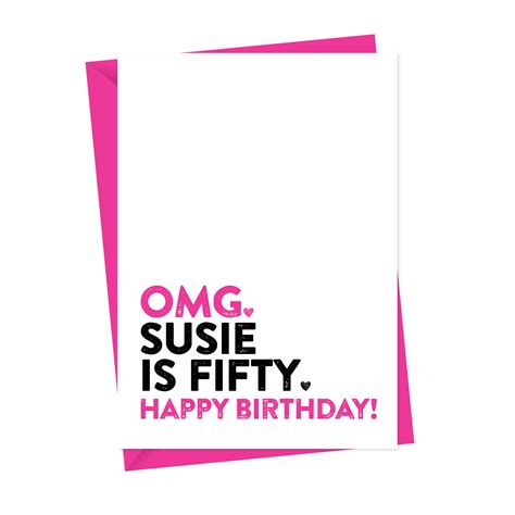 Bold Omg Personalised Birthday Card A Is For Alphabet
