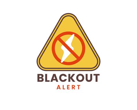 Blackout Power Outage Icon Symbol Sticker No Electricity Symbol