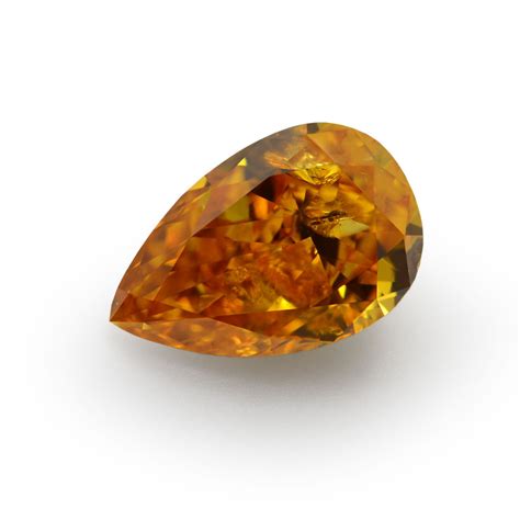 126 Carat Fancy Vivid Yellowish Orange Diamond Pear