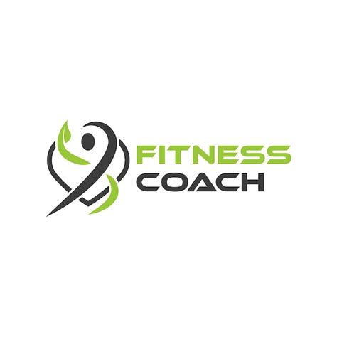 Premium Vector Modern Eco Fitness Coaching Logo