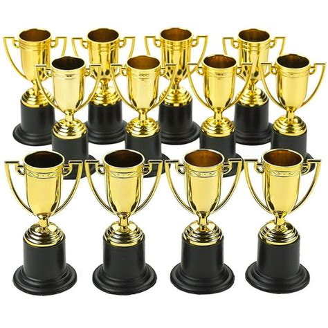 Plastic Trophies 24 Pack 4 Inch Cup Golden Trophies For Children