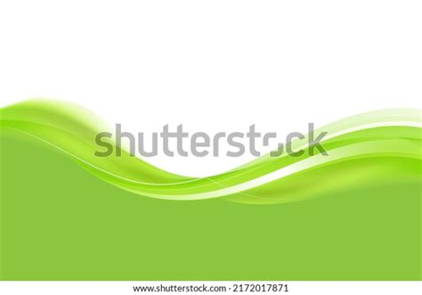 Abstract Green Wave Background Vector Illustration Clip Art Stock