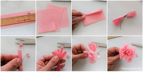 Diy Mini Tissue Paper Flowers Bouquet Diy Inspired