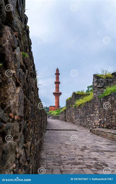 Chand Minar At Daulatabad Fort In Maharashtra India Stock Image