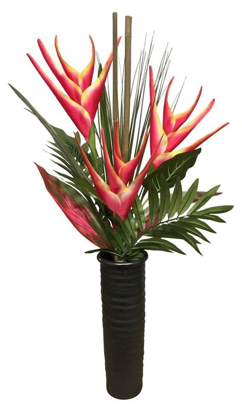 Artificial flower supplies are the experts in all things floral. Large Artificial Tropical Heliconia Plant Arrangement ...