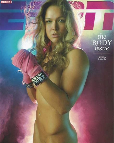 naked ronda rousey in espn body issue