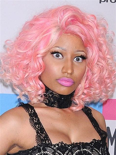 Nicki Minajs Curly Pink Bob Was One Of The Standout Hair Styles At The